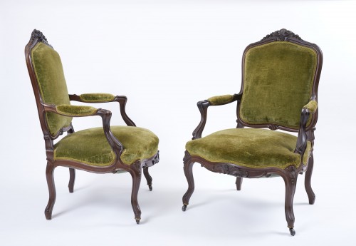 Six Lombard Armchairs Of The 18th Century  - 