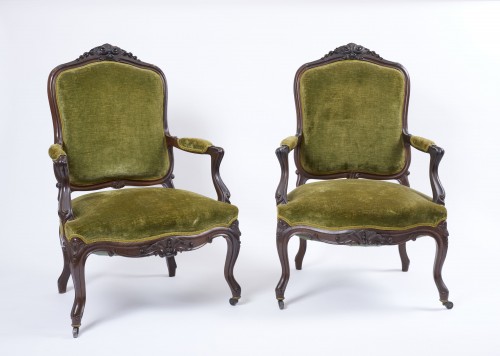 Six Lombard Armchairs Of The 18th Century  - Louis XV