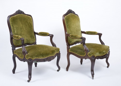 Antiquités - Six Lombard Armchairs Of The 18th Century 