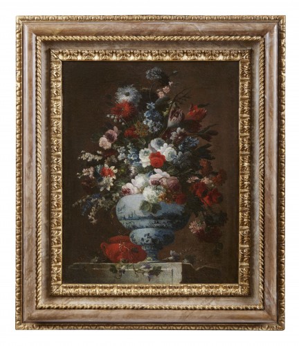 Paintings & Drawings  - Still Life Depicting A Vase Of Flowers - Gaspare Lopez ( 1650 - 1740 )