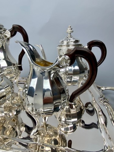 Art nouveau - Service à thé en argent par Marcel Wolfers