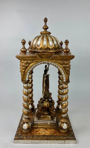 Tabernacle du début du XVIIIe siècle en bois et argent massif - Robin Kowalski Antiques
