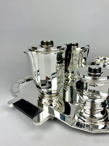 Antiquités - Ravinet d&#039;Enfert Art Deco solid  silver tea / coffee set, 1925