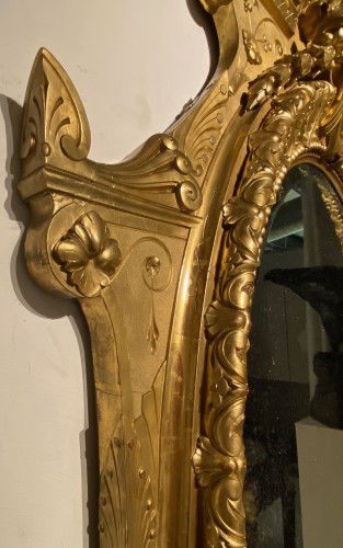 XIXe siècle - Grand miroir Napoleon III