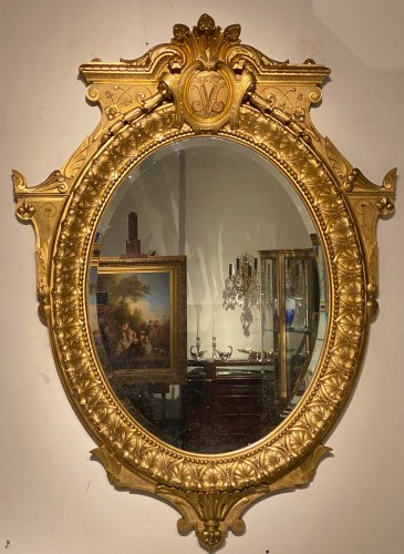 Antiquités - Large Napoleon III Mirror.