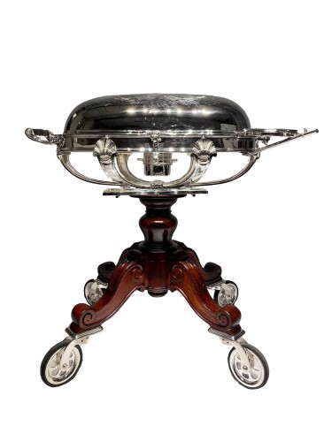 late 19thC  chariot or carving trolley by Christofle Paris