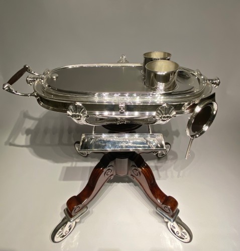 late 19thC  chariot or carving trolley by Christofle Paris - silverware & tableware Style Napoléon III