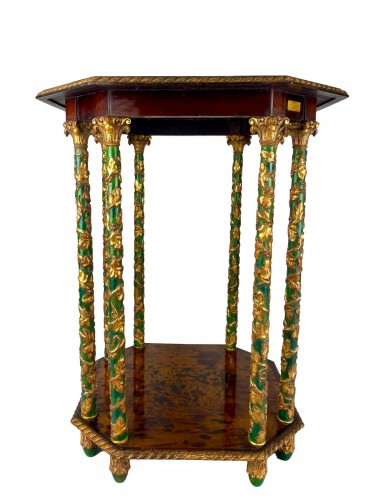 Byzantine table in yellow tortoiseshell by Maison Franck Frères