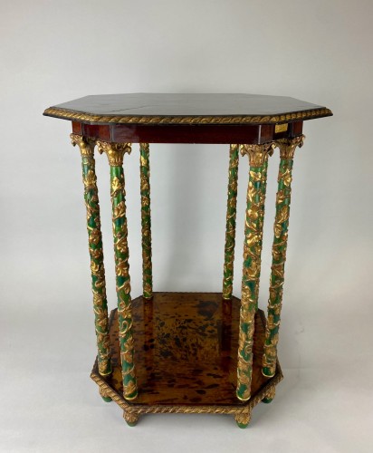 Mobilier Table & Guéridon - Table byzantine en écaille jaune, Maison Franck Frères