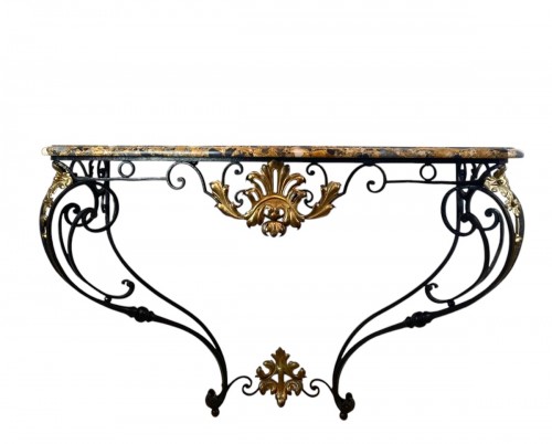 19th century Wrought Iron Console