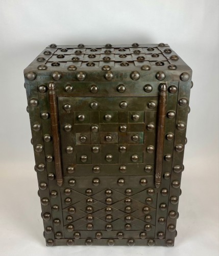 Studded Wrought Iron Safe by Magaud de Charf,Marseille. - Curiosities Style 