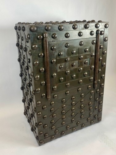 Curiosities  - Studded Wrought Iron Safe by Magaud de Charf,Marseille.