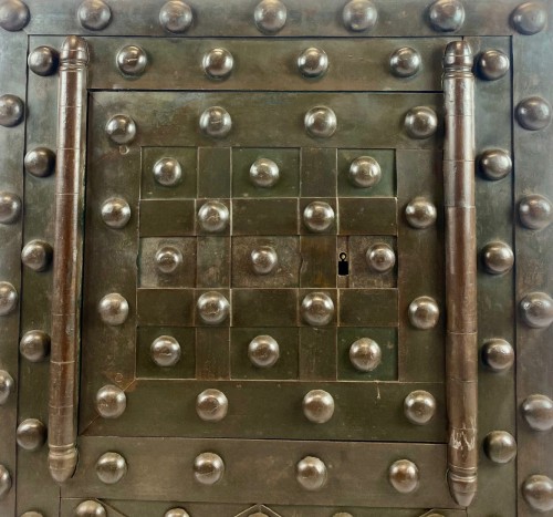  - Studded Wrought Iron Safe by Magaud de Charf,Marseille.