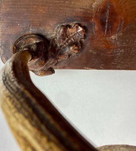 A 19th century Black Forest antlers console with marble top - 