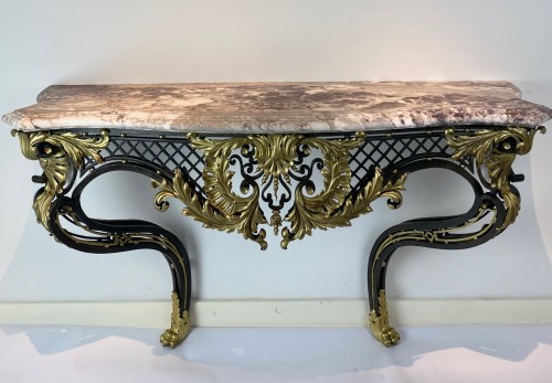 Console en fer frogé - Mobilier Style 