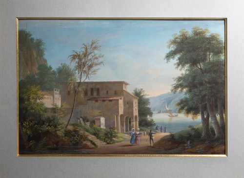 Paysage lacustre du Salon de 1833 - JMD Lafontaine (1774-1851) - Schoppmann Art and Antiques