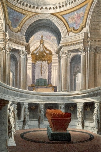 Louis-Philippe - Camée de Napoléon de porcelaine sur ur porphyre de Carélie, vers 1840