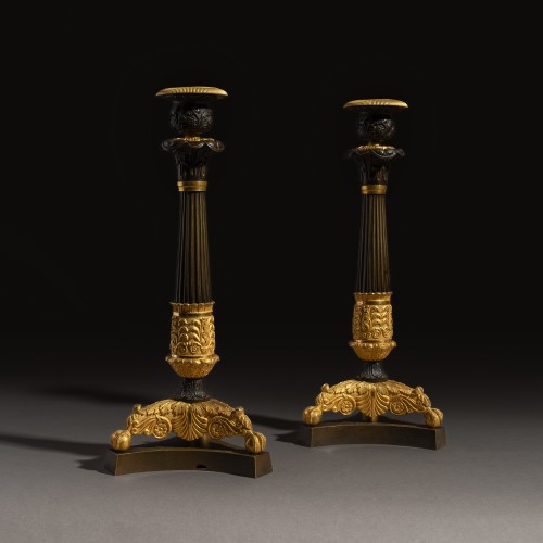 Paire de candélabres à l'ormoulu  "à la lampe romaine", Paris vers 1820  - Schoppmann Art and Antiques