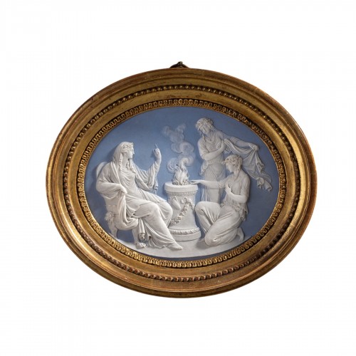 L'initiation de la vestale - Biscuit de porcelaine de la Manufacture Royale de Sèvres vers 1785 