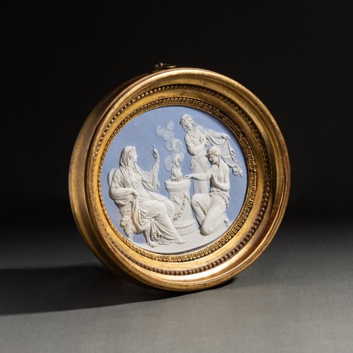 Céramiques, Porcelaines  - L'initiation de la vestale - Biscuit de porcelaine de la Manufacture Royale de Sèvres vers 1785 