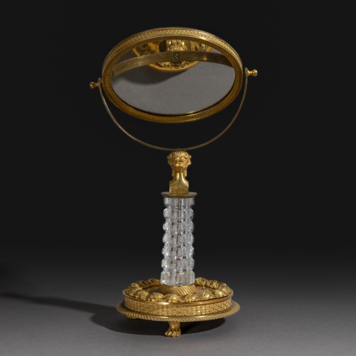 Restauration - Charles X - Miroir de table ou psyché en  cristal et bronze à l'ormoulu, Paris vers 1820