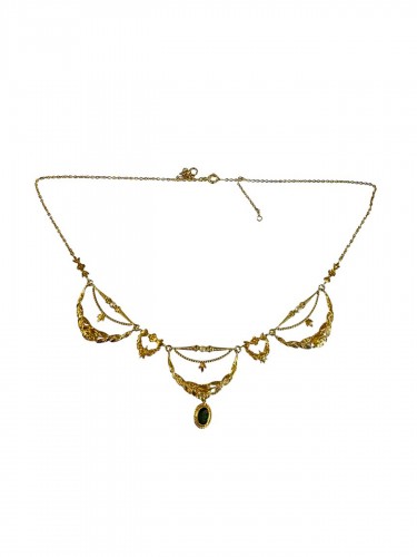 Art Nouveau Gold Necklace