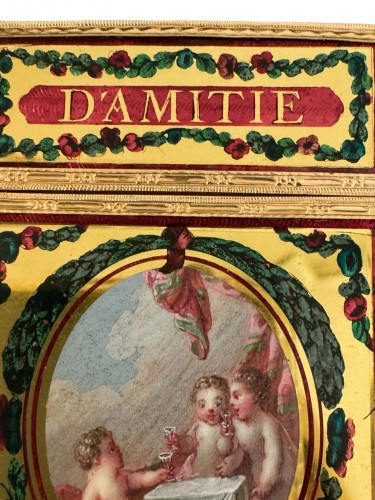 Carnet de Bal étui à tablettes en or d'époque Louis XV - SeblAntic