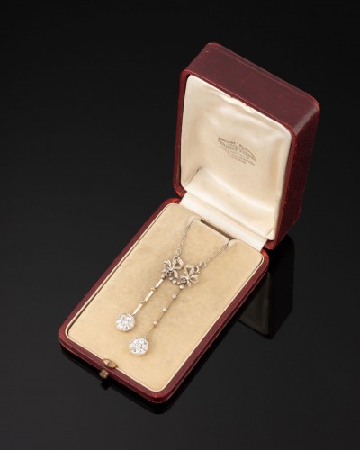 So-called Négligé Necklace In Gold, Platinum And Diamonds - 