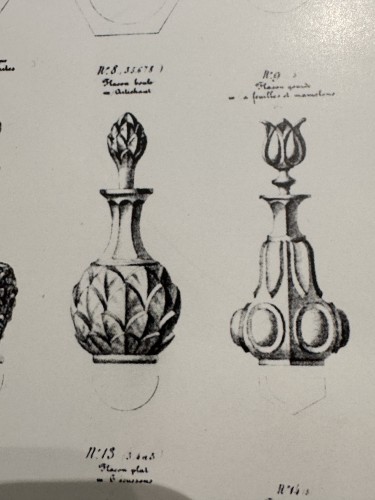 Baccarat - Paire de flacons en opaline verte - Napoléon III