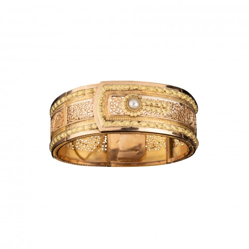 Important bracelet en or de couleurs d'époque Napoléon IIII