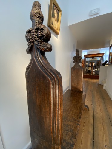 11th to 15th century - Gothic oak pew, Flanders 15th century