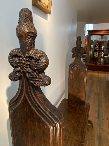 Gothic oak pew, Flanders 15th century - Middle age