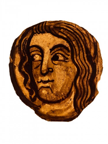 Fragment de vitrail (France, XIVe siècle)