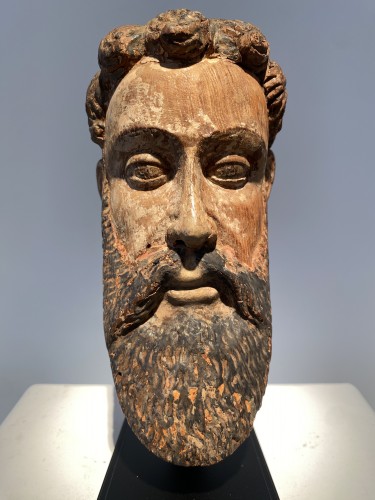 Male head, Germany 15th century - Sculpture Style Renaissance