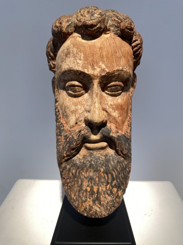 Antiquités - Male head, Germany 15th century