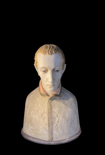 Bust of Saint Aloysius Gonzaga, South Germany 18th century - Religious Antiques Style Louis XV