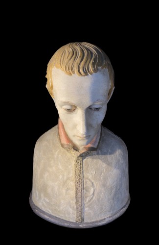 Religious Antiques  - Bust of Saint Aloysius Gonzaga, South Germany 18th century