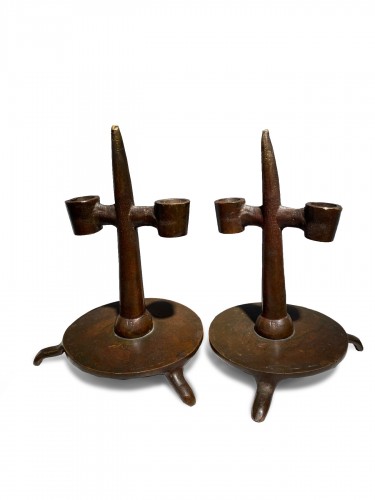 A Pair of Candlesticks holders, Flanders 16th century