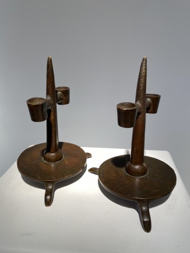 Lighting  - A Pair of Candlesticks holders, Flanders 16th century