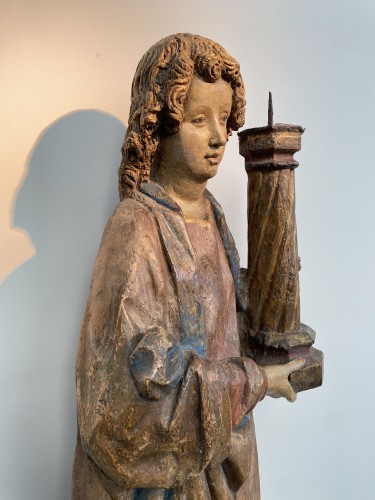 Religious Antiques  - Angel Candle Holder, Tyrol, ca 1500