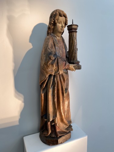 Antiquités - Angel Candle Holder, Tyrol, ca 1500