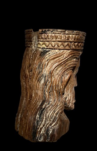 Antiquités - Crowned head of Christ, France circa 1700