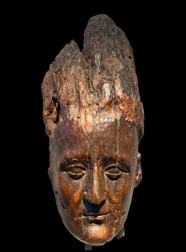 Religious Antiques  - Head of a  Bishop, France 16th century