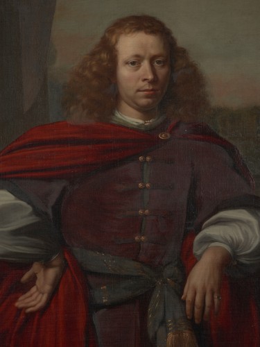 17th C Portrait of a Gentleman labelled &quot;magistrat flamand Nicolas Maes&quot; . - 