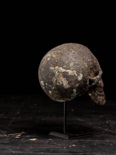 A lifesize Bronze Momento Mori cast of a Human Skull.19th C. - 