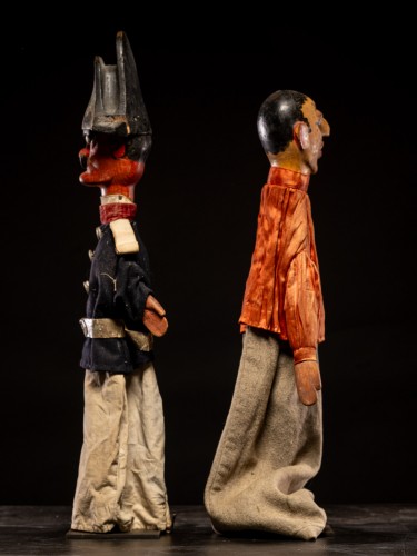 Collection of seven 19th C Authentic French Glove Puppets. - 