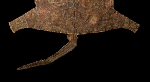 Curiosities  - Framed Mafo embroidered Leopard skin, &#039;guop n&#039;gui koko&#039;. Bamileke People.