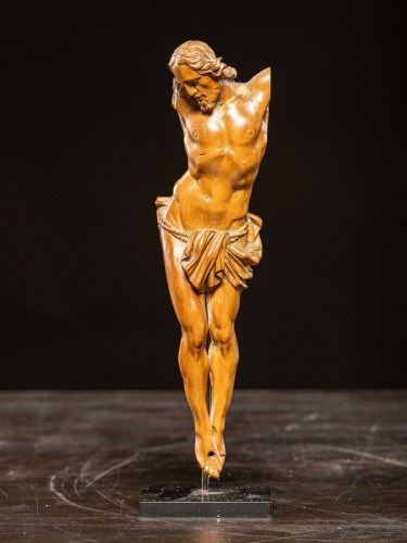 18th C wooden Christ attributed to Walter Pompe  (Antwerp 1703-1777) - 