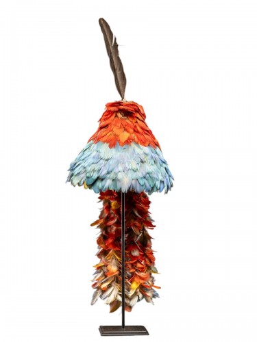 Amazonian Indian feathered headdress, Karaja People, Brazil