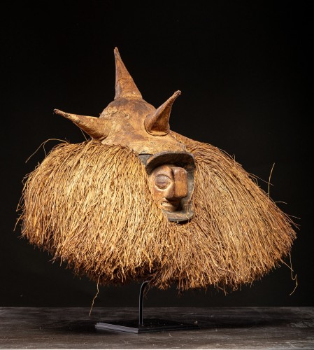 20th century - Kholuka ou Mbaala initiation-circonsicion mask, Yaka People DRC